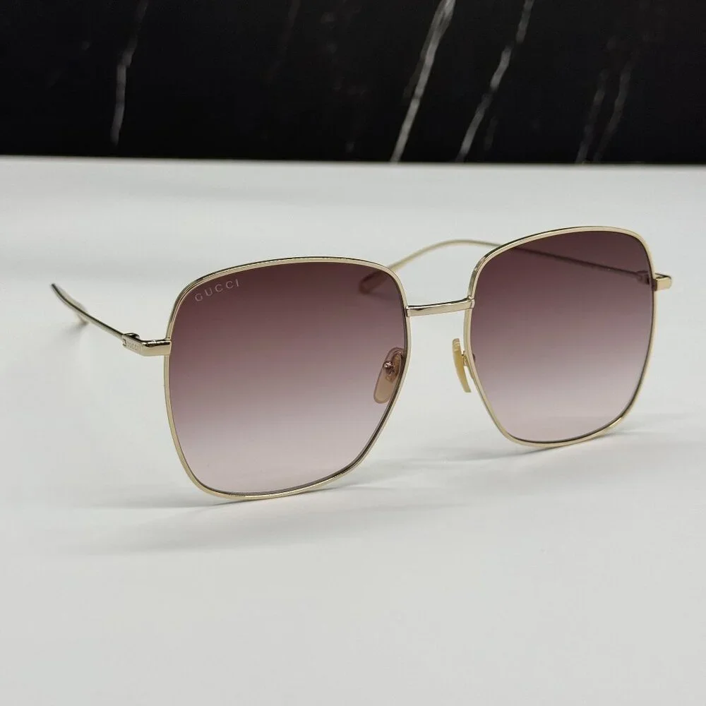 NEW GUCCI GG1031S 010 LIMITED EDITION WITH EARRINGS GOLD WOMEN GUCCI SUNGLASSES - Picture 7 of 12